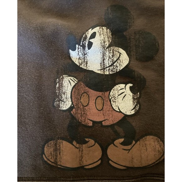 Walt Disney World Disneyland Mickey Mouse Brown Cinch Bag Drawstring Backpack - Picture 6 of 11